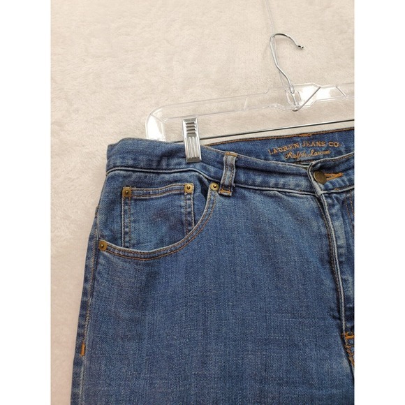 Lauren Jeans Co. Bootcut Jeans Women Size 12 Blue Denim Cotton Pocket Flat Front - Picture 5 of 9